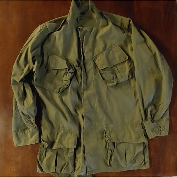 Vietnam Era Field Jacket Vintage 70s Coat S USA Military OG-107 Poplin Cotton - Picture 4 of 13